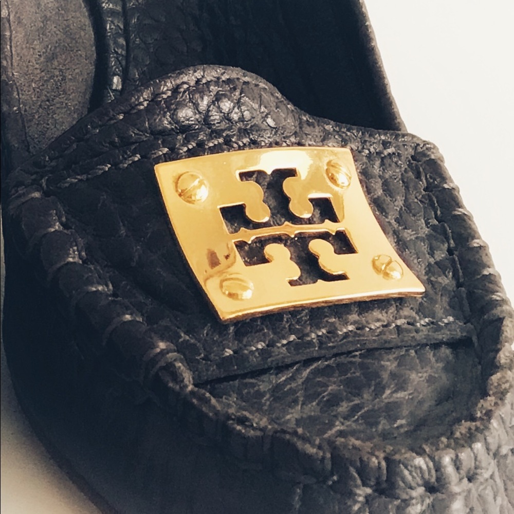 Tory Burch Vintage Brown Leather Block Wood Heel Shoes